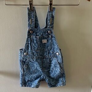 Old Navy Infant Denim Smile Shortall, 6-12 Months